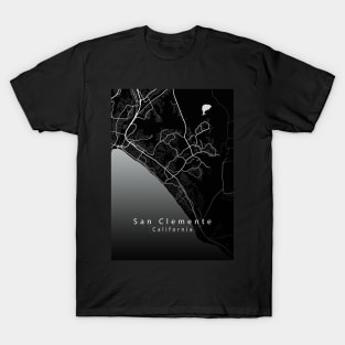 San ClementeCalifornia City Map dark T-Shirt